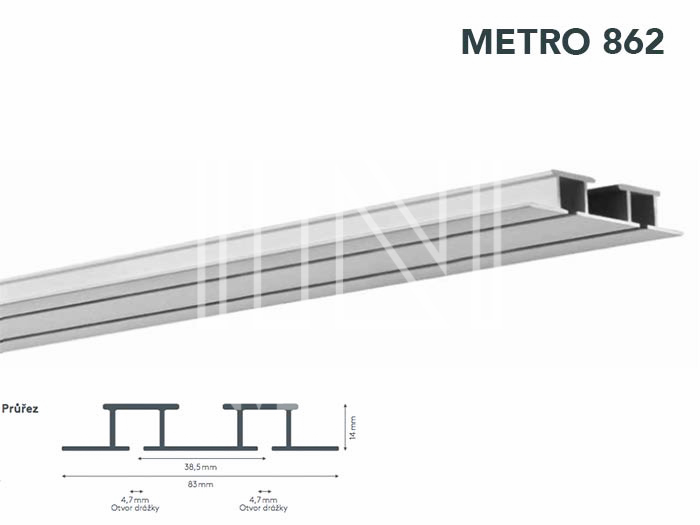 Dvoudrážkový vodič do sádrokartonu METRO 862