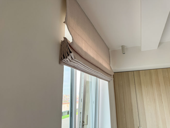 Realizace římských rolet do kuchyně a ložnice